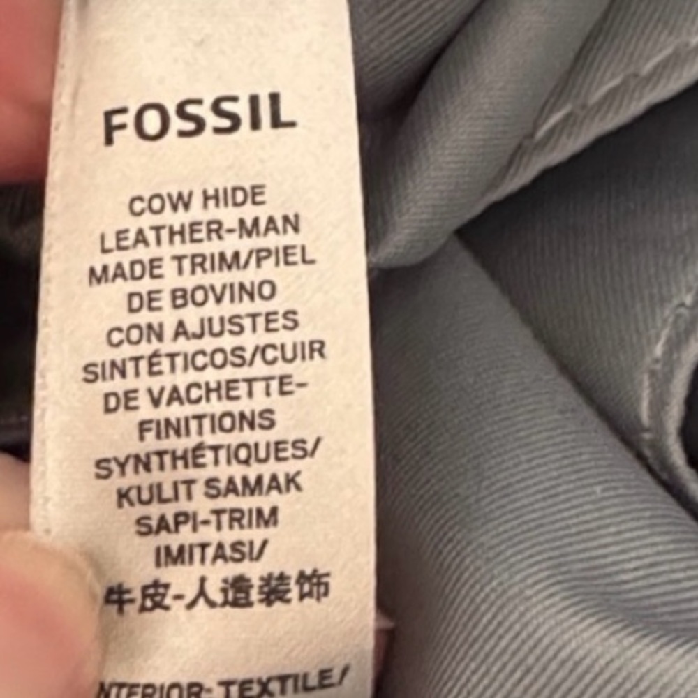 Fossil Parker- Woman’s Mini Convertible Backpack-smokey blue leather - Picture 15 of 16